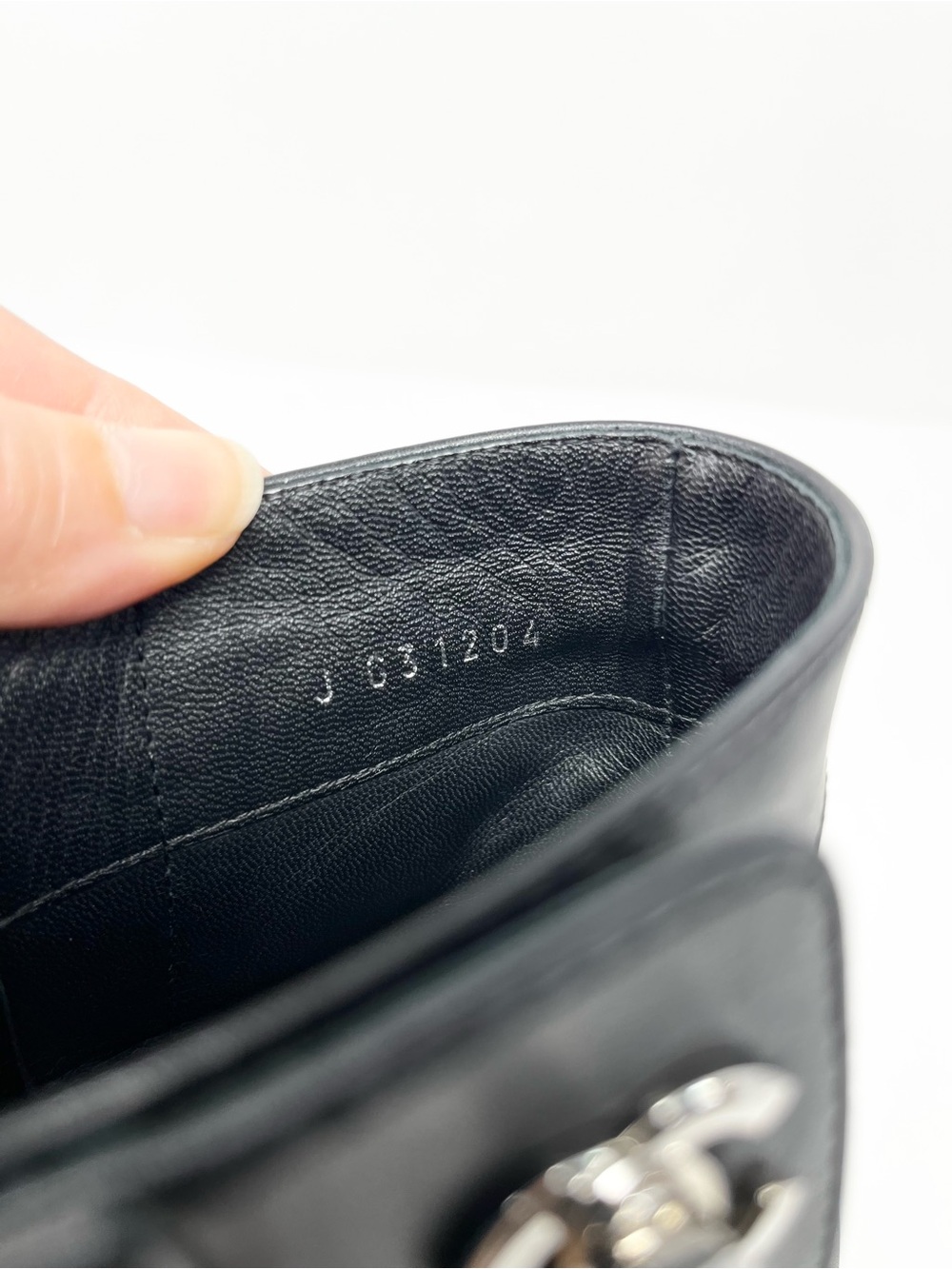 Chanel Black Leather CC Logo Turnlock Ankle Boot Boots Booties Shoes Moto 38 38C - Picture 7 of 11
